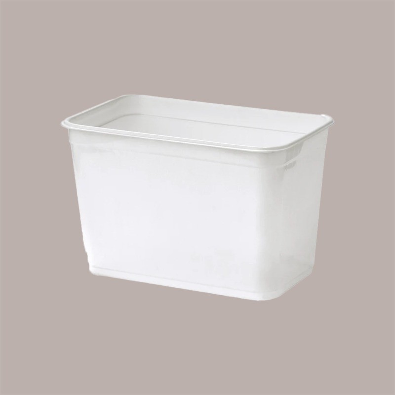 25 Pz Gelatiera in Ps con Coperchio Colore Bianco 4200 cc Alcas [ebbba631]