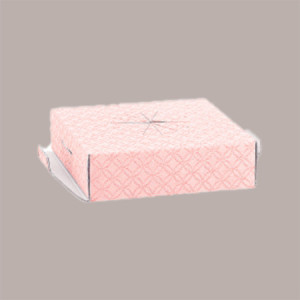 5 pz Scatola Trasparente Porta Uovo Cioccolato Pasqua Fondo Carta Rosa 180x180H150mm [0d7116d5]