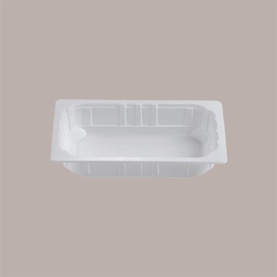 80 Pz Vaschette 1/4 Gastronorm in Polipropilene Termosaldanti Bianche 26x16H5 cm [c688ecce]