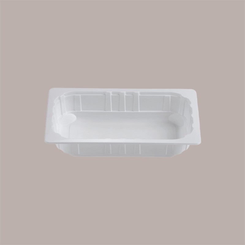 80 Pz Vaschette 1/4 Gastronorm in Polipropilene Termosaldanti Bianche 26x16H5 cm [c688ecce]