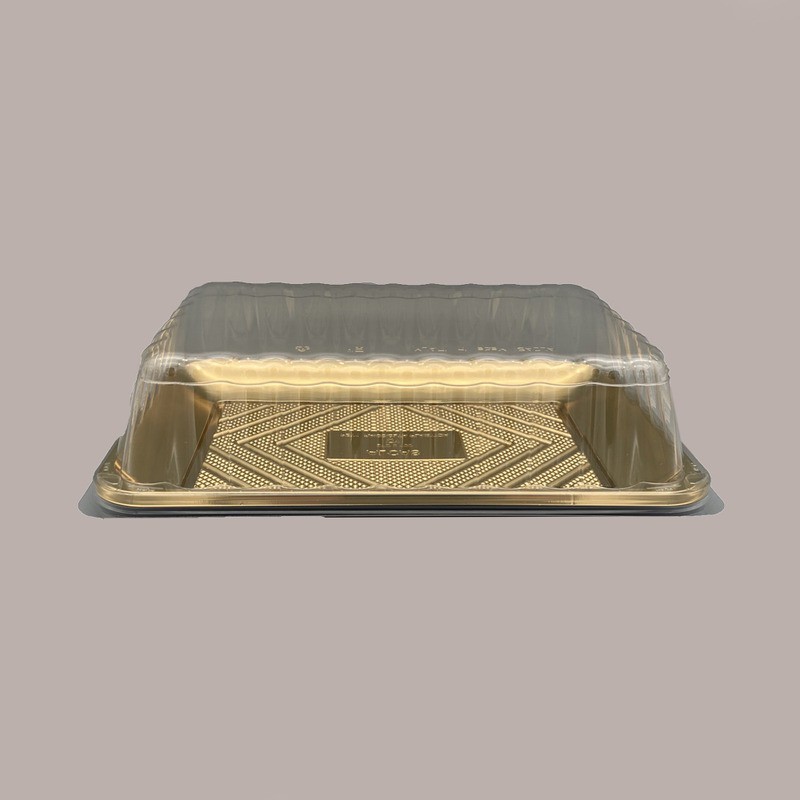 25 Pz Vassoio Porta Paste in Plastica Oro Kadò Nr 8 Alcas 400x303H28mm [1170b218]