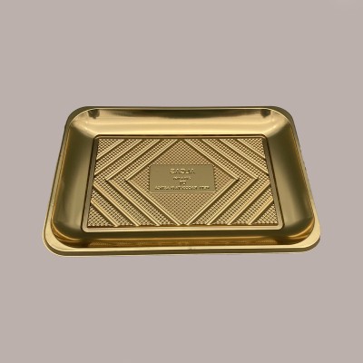 25 Pz Vassoio Porta Paste in Plastica Oro Kadò Nr 9 Alcas 460x353H28mm [f8e7e810]