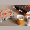 40 Pz Porta Bicchieri Cappucino in carta IT'S CAPPUCINO TIME 2+2 [be9eb319]