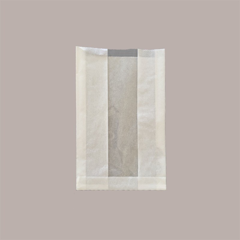Sacchetti Carta Politenata Bianca per Focaccia con Finestra 22x34 cm 1000 Pz [fa596d4e]