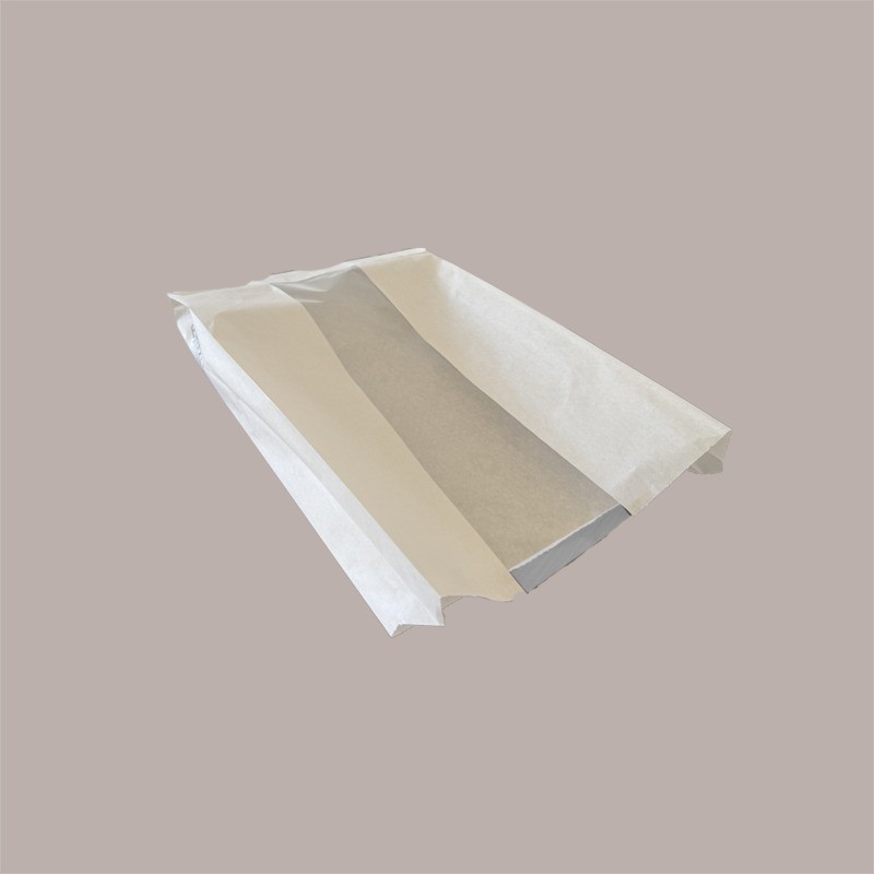 Sacchetti Carta Politenata Bianca per Focaccia con Finestra 22x34 cm 1000 Pz [9132a859]