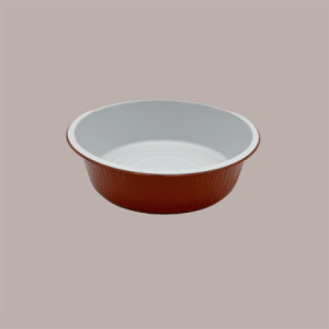 50 Pz Contenitore per Alimenti Smoothwall Terracotta in Alluminio 13,8x4,3 cm [b6f1a549]