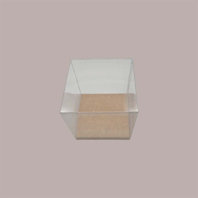 20 Pz Fondo Rialzato Nature per Scatola Trasparente Automontante 8X8 cm [0aebcbe1]