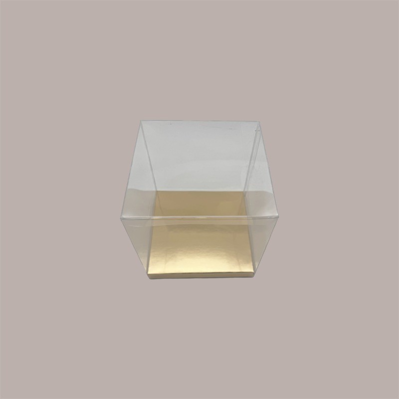 20 Pz Fondo Rialzato Oro per Scatola Trasparente Automontante 6x6 cm [9a27ec26]