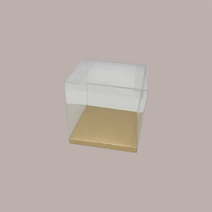 20 Pz Scatola Automontante Trasparente per Confezionamento Regali e Alimenti 10x10x10 cm [cd710be6]