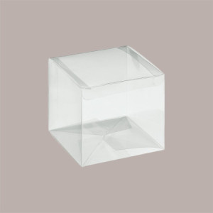 20 Pz Scatola Automontante Trasparente per Confezionamento Regali e Alimenti 4x4x4 cm [f0225bd7]