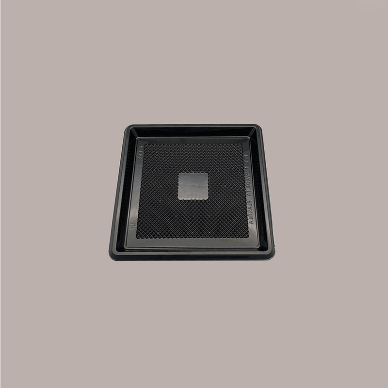 100 Pz Mini Vassoio Quadrato Plastica Nero Mono Porzione Medorino 6,5x6,5 cm Alcas [ff9c6d5b]