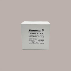 2 Kg Tovaglioli Bianchi Bordo Liscio in Carta Velina 16x16cm [7d60f244]