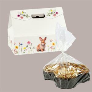10 Pz Baulotto Porta Colomba con Grafica Coniglietto 33,5x23,5H25 cm