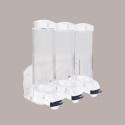 Dispenser 3 Cilindri Bianchi Dosatori Granelle Cassetti da Muro [42d26098]