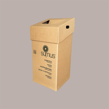 2 Pz Cartonbox SUMUS per Raccolta Differenziata a Base Quadrata (Fusto e Coperchio) 90 Lt [6d401d4f]