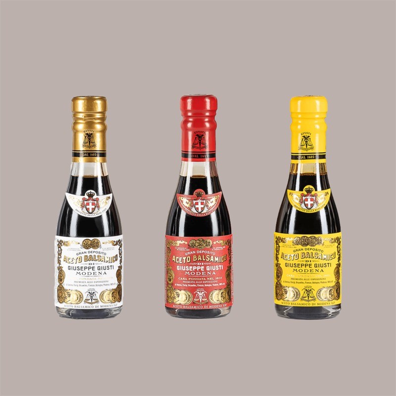 Cofanetto Regalo in Legno Elegante Tris 100 ml Medaglie D'Oro Aceto Giusti [824867b9]
