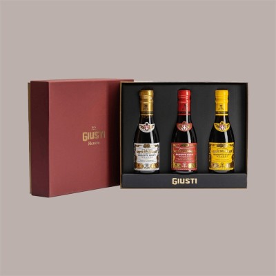 Cofanetto Scatola Regalo Elegante Tris 100 ml Medaglie D'Oro Aceto Giusti [6bdf3db1]