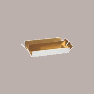 10 Scatola Porta Cioccolatini Carta Oro Effetto Pelle 75x145H35 mm [2bcbc341]