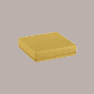 5 Scatola Porta Cioccolatini Oro Bianca Effetto Pelle 215x145H35 mm