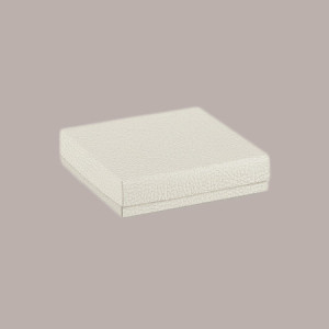 10 Pezzi Scatola Porta Cioccolatini Carta Pelle Bianca 145x145H35 mm