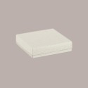 10 Pezzi Scatola Porta Cioccolatini Carta Pelle Bianca 145x145H35 mm [d4d649d2]