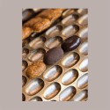 10 Pezzi Scatola Porta Cioccolatini Carta Pelle Bianca 145x145H35 mm [01e66fe9]