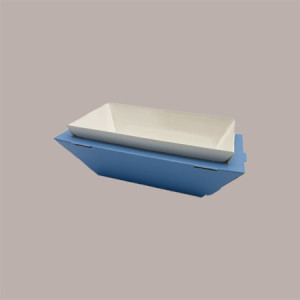 30 Pz Vaschetta per Gelato PaperGel Azzurra 750 gr Totalmente in Carta
