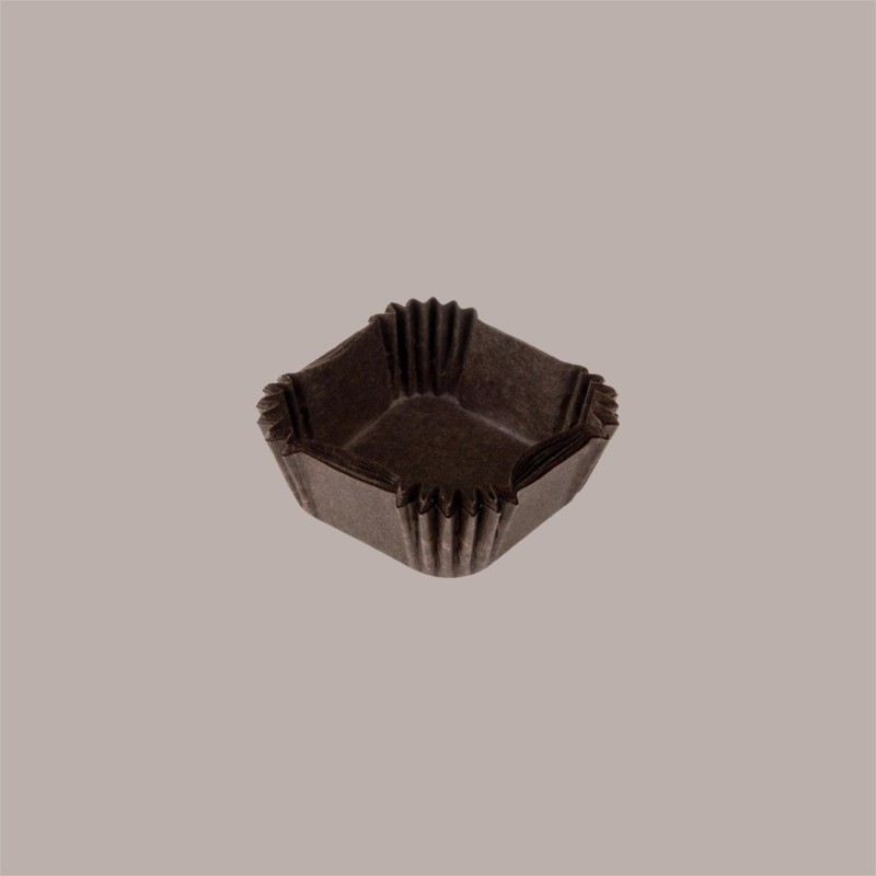 1000 Pz Pirottini in Carta Svedese Marrone Quadrato Nr 4 per Pasticceria Fredda [4194dab8]