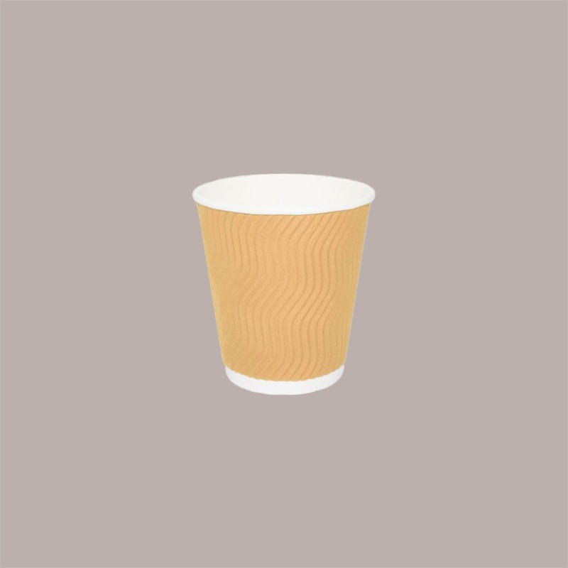 100 Pz Bicchiere Carta Thermic Style BT25 8oz Marrone Chiaro [e2770567]