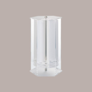 Porta Coni Girevole a 18 Fori con Porta in Plexiglass Finiture Colore Satinato