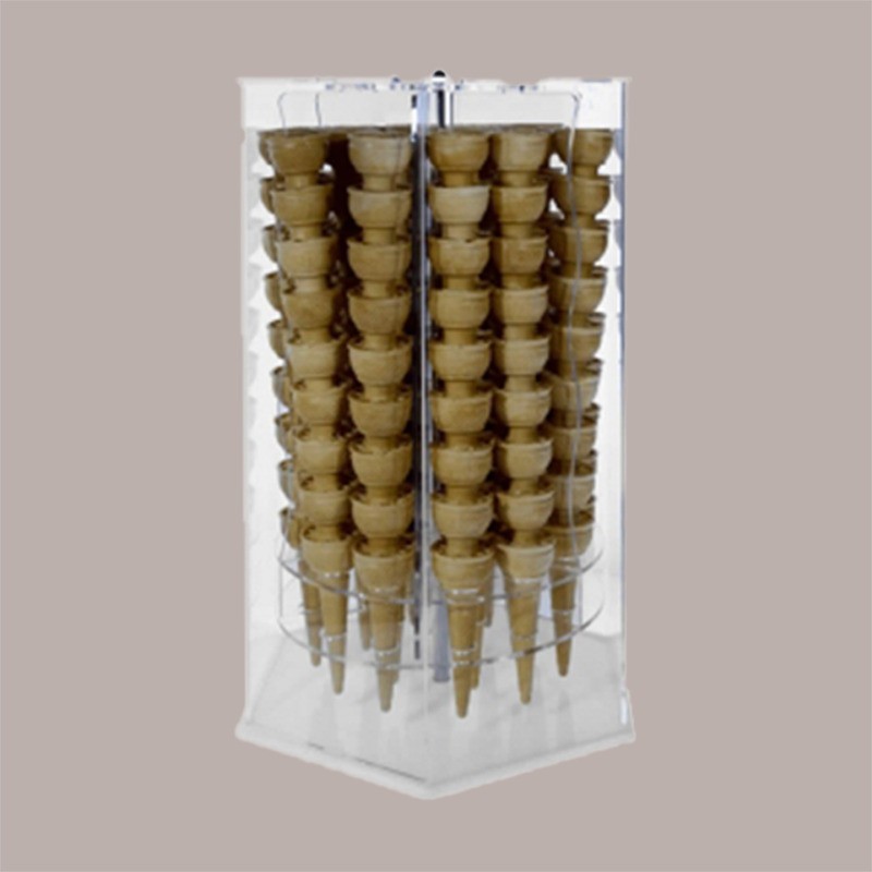 Porta Coni Girevole a 18 Fori con Porta in Plexiglass Finiture Colore Satinato [865acdde]
