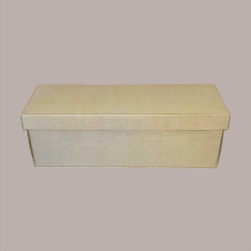 5 Pz Scatola Porta 1 Bottiglia Magnum in Cartoncino Avana Liscio Cantinetta Stesa con Coperchio 420x140H140mm [76a55a3b]