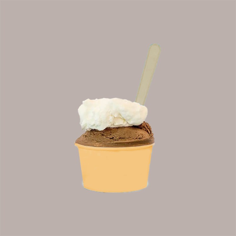 500 Pz Palettine Impilate Bio per Gelato Avana 9,5 cm [4dbc8585]