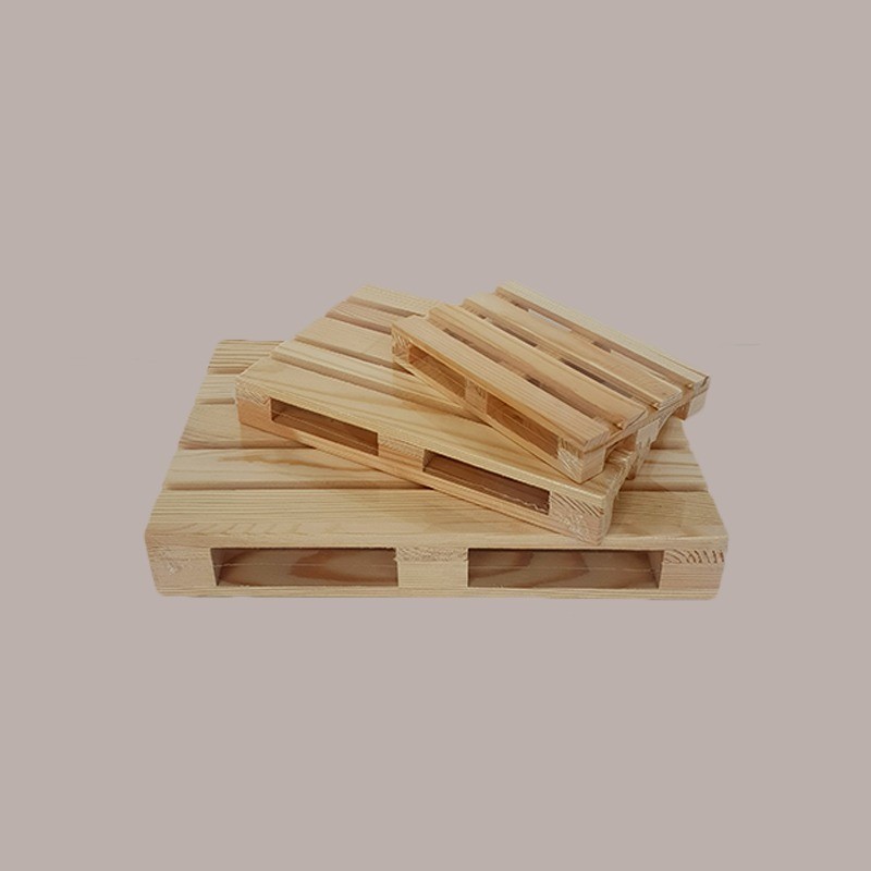 5 Pezzi Bancale Legno Naturale Mini Vassoio Pallet 12x18H2,5 cm [276d8424]
