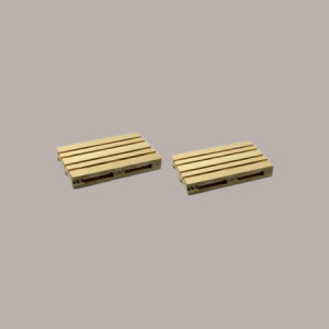 5 Pezzi Bancale Legno Naturale Mini Vassoio Pallet 12x18H2,5 cm [90704520]