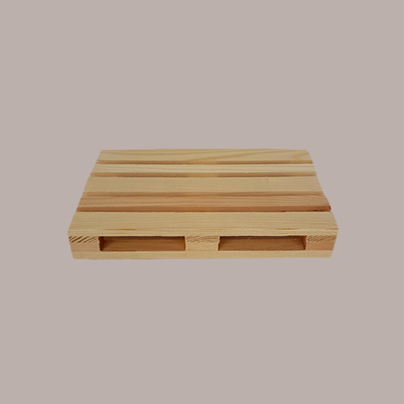 3 Pezzi Bancale Legno Naturale Mini Vassoio Pallet 16x24H3,5 cm [d12bfa7d]