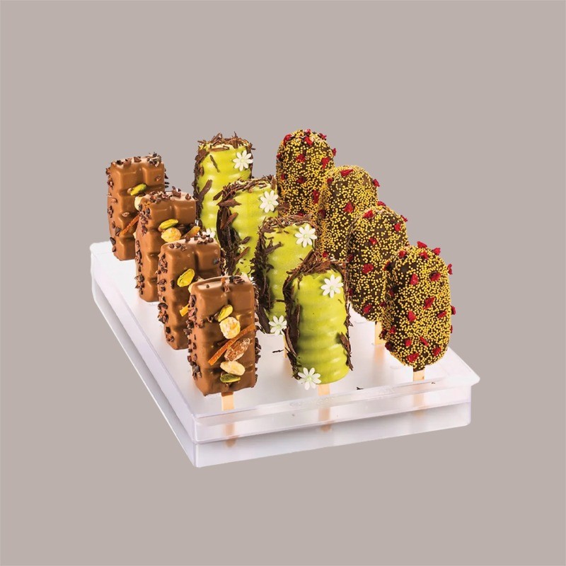 Espositore Espogel Up Rettangolare in Plexiglass per Biscotti Stecco Gelato 235x360H48mm [304a6c70]