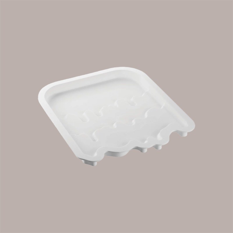 1 Pz Set 2 Stampi Choco Gel in Silicone e Tapis Gel per Decorazione Vaschetta di Semifreddo [6894b102]