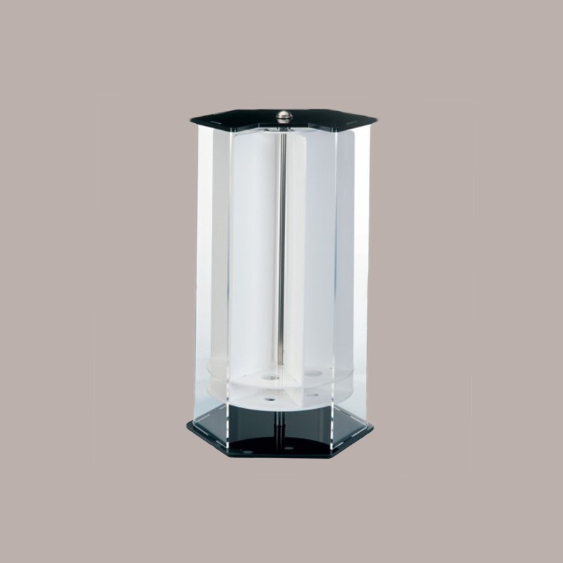 Porta Coni Cialde Girevole 6 Fori in Plexiglass Finiture Colore Nero [6de6f2d9]