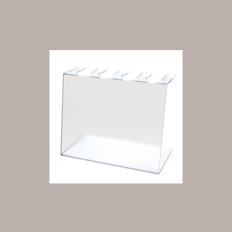 Porta Coni da Banco 4 Fori Dm 4 cm in Plexiglass Ideale per Gelaterie 27,5x15H20 cm [6c224019]