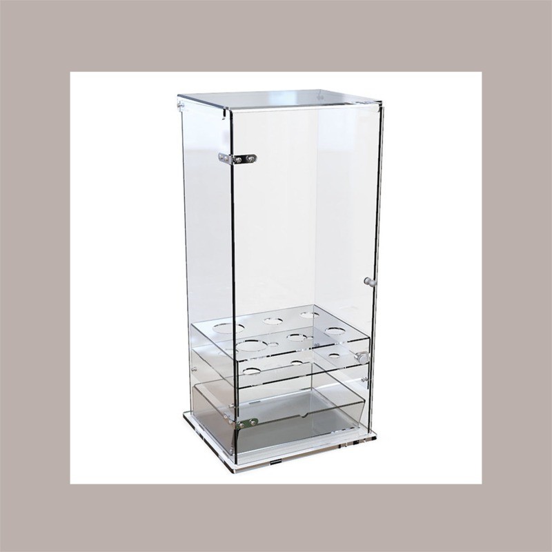 Portaconi 6 File con Cassetto e Porta 2 Formati Coni per Gelaterie in Plexiglass 27,5x15H20 cm [ce86ae26]