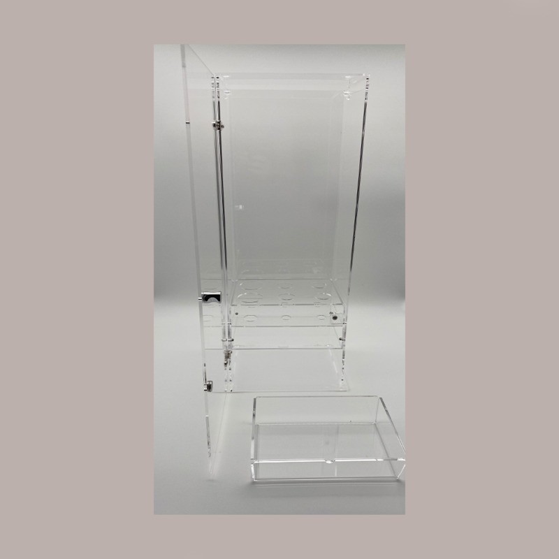 Portaconi 6 File con Cassetto e Porta 2 Formati Coni per Gelaterie in Plexiglass 27,5x15H20 cm [a0bd2c2f]