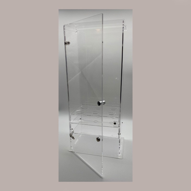Portaconi 6 File con Cassetto e Porta 2 Formati Coni per Gelaterie in Plexiglass 27,5x15H20 cm [12f0aa35]