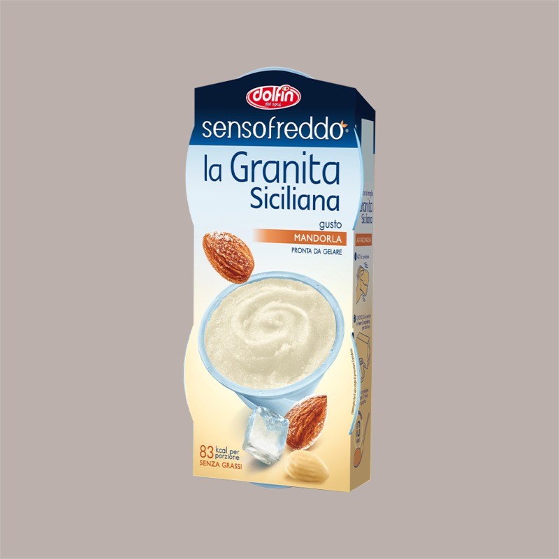 Granita Siciliana Gusto Mandorla Dolfin Senso Pronta da Gelare Freddo 12 x 100 Ml  (6 astucci da 2) [f51d5c8b]