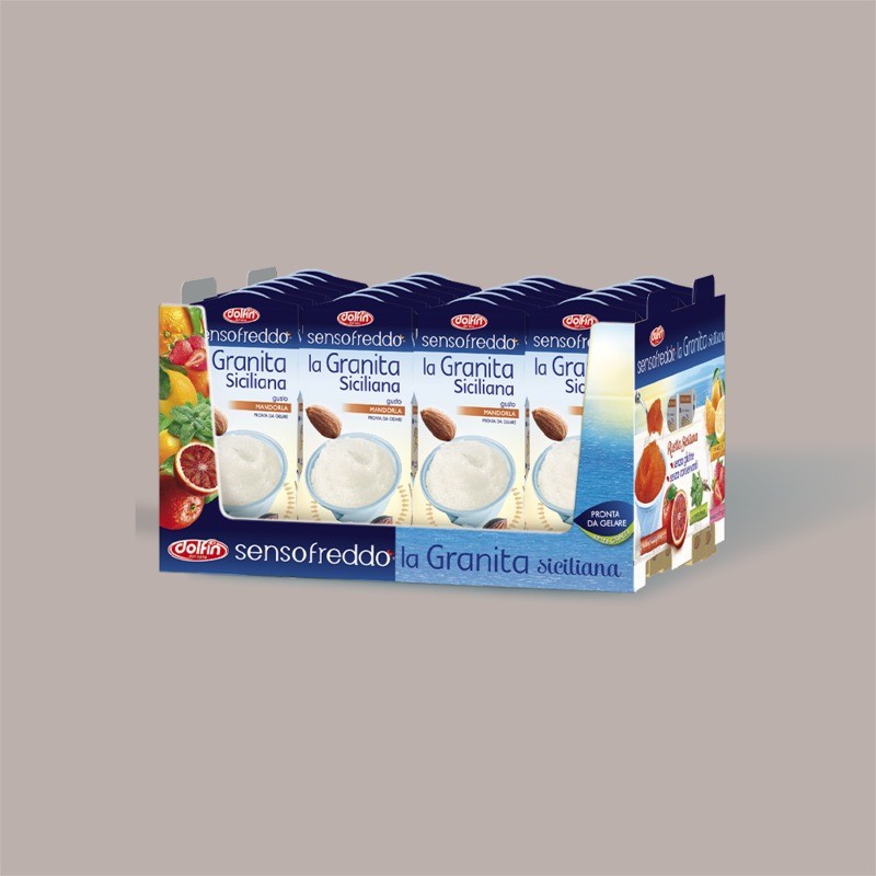 Granita Siciliana Gusto Mandorla Dolfin Senso Pronta da Gelare Freddo 12 x 100 Ml  (6 astucci da 2) [2c3b1f86]