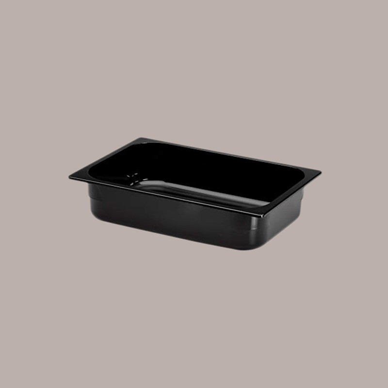 Bacinella Vaschetta per Gelato in Policarbonato Nero 360x165H120 [0d336c14]