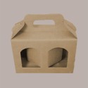 10 Pz Scatola Astuccio Porta 2 Vasetti Salse Creme in Cartoncino Avana 170x80H120mm [eb59e3a0]