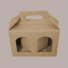 10 Pz Scatola Astuccio Porta 2 Vasetti Salse Creme in Cartoncino Avana 170x80H120mm [eb59e3a0]