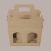 10 Pz Scatola Astuccio Porta 2 Vasetti Salse Creme in Cartoncino Avana 170x80H120mm [327fa0ad]