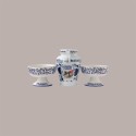 600 g Couvette Amarena in Latta con 2 Coppette in Ceramica Decorate Fabbri [ece44315]